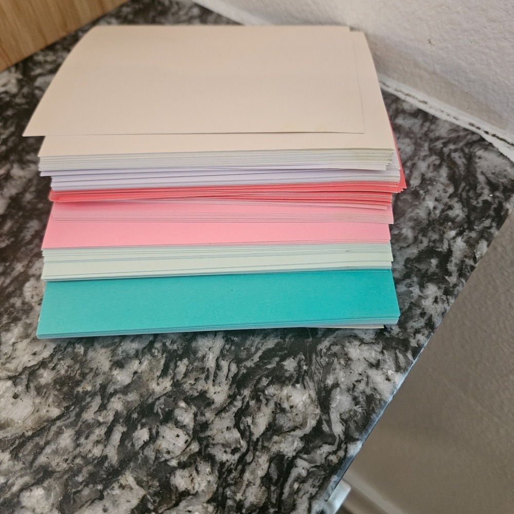 80+ lot 5x4 cardstock Crafts 7 colors lot memo crafting paper thick